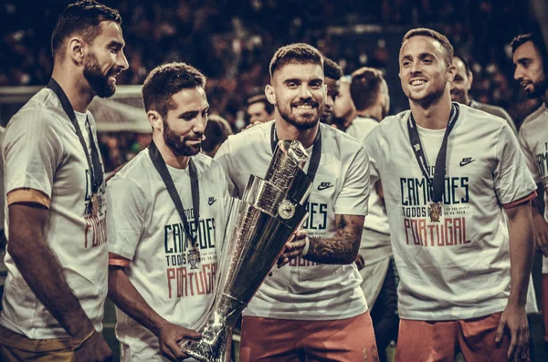 PORTO, PORTUGLAL - June 09, 2019: Football players of the nation — Stock Photo, Image