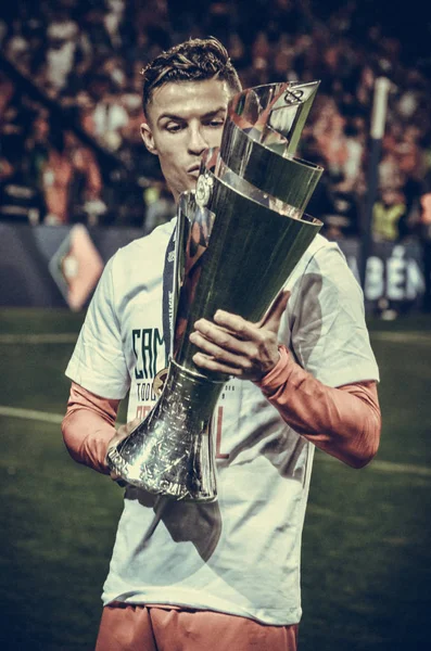 PORTO, PORTUGLAL - 09 de junio de 2019: Cristiano Ronaldo jugadores de t — Foto de Stock