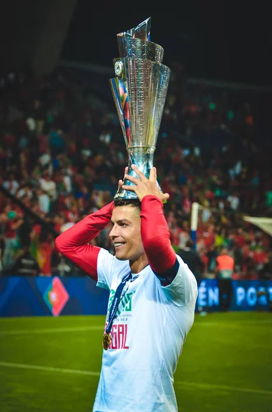 Porto, Portuglal-juni 09, 2019: Cristiano Ronaldo spelare av t — Stockfoto