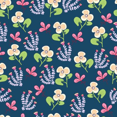 beyaz bir arka plan üzerinde dekoratif saf çiçek desen.