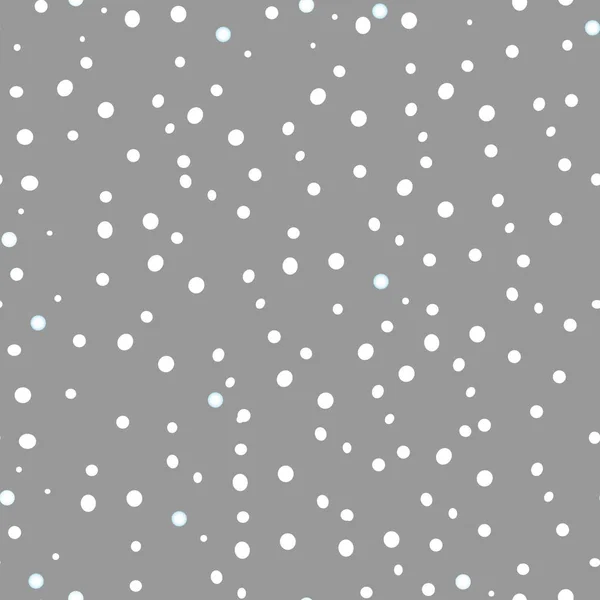 Seamless Cheerful Pattern Falling Snow — Stock Vector