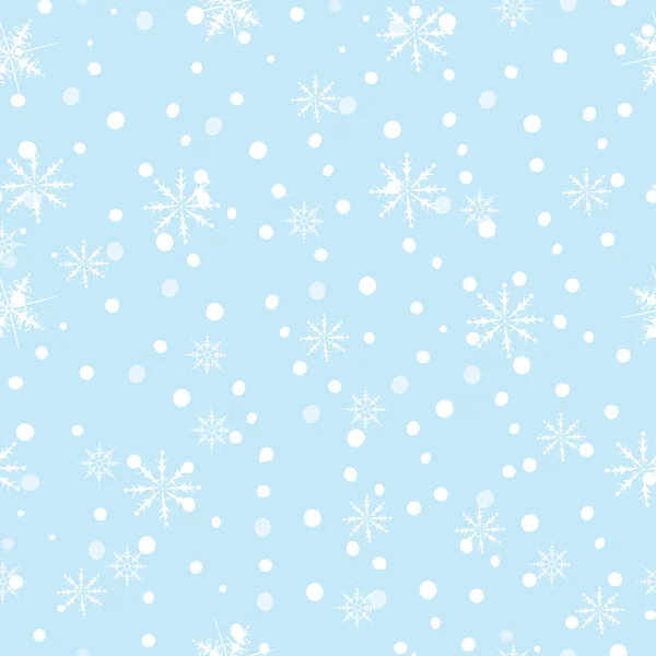 Безшовний Веселий Візерунок Падаючого Снігу — стоковий вектор