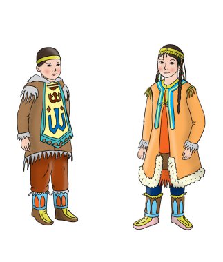 Halk kostümlü çocuklar bile