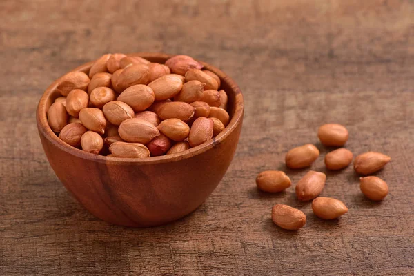 Hazelnuts Seeds Bowl Wooden Background — Stock Photo, Image