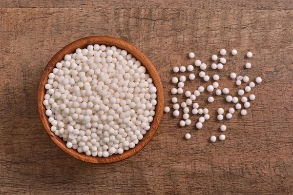 Tapioca Pearls Bowl Wooden Background — Stock Photo, Image