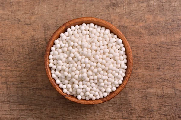 Tapioca Pearls Bowl Wooden Background — Stock Photo, Image