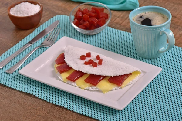 Tapioca Gevuld Met Guave Jam Kaas — Stockfoto