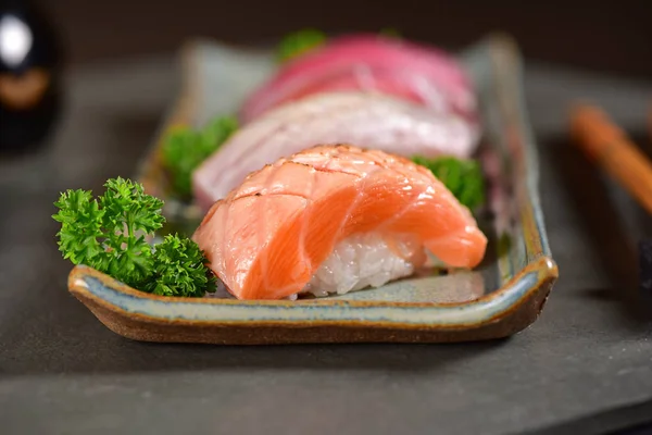 Nigiri Sushi Mix Studio Shoot — Stock Photo, Image