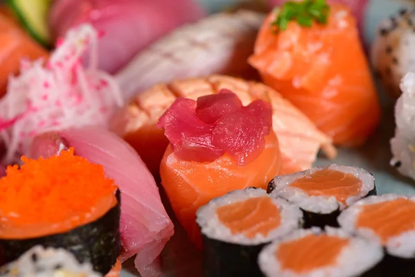 Japanische Essensmischung Auf Dem Teller — Stockfoto