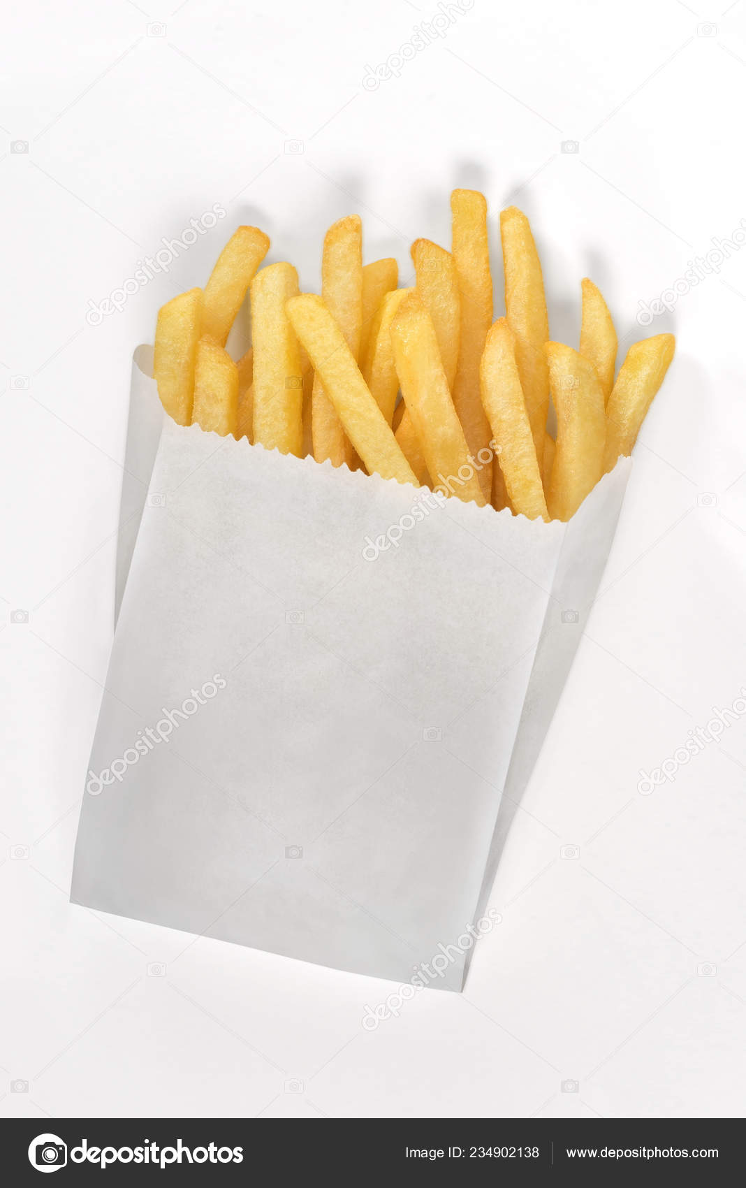 French Fries White Paper Bag Stock Photo by ©MKPK 234902018