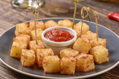 Tapyoka kareler ve biber jöle