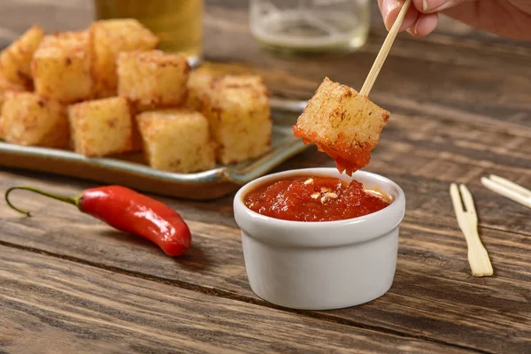 Tapioca Kotak Dan Lada Jelly — Stok Foto