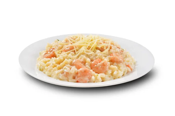 Risotto Plate Isolate White Background — Stock Photo, Image
