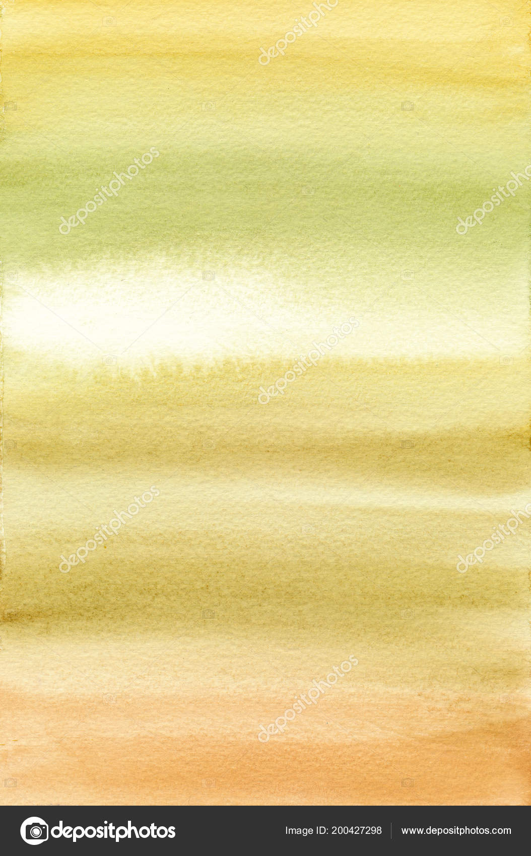 Yellow Light Green Hand Painted Background Summer Colors Abstract