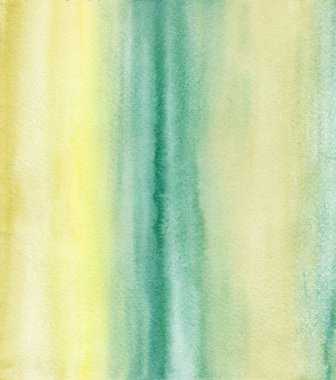 Sarı ve yeşil boyalı arka plan ver. Yaz renkleri. Suluboya arka plan. Mürekkep çizim. Sulu boya yıkama doku. 