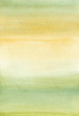 Sarı ve hafif yeşil el arka plan boyalı. Yaz renkleri. Suluboya arka plan. Mürekkep çizim. Sulu boya yıkama doku. 