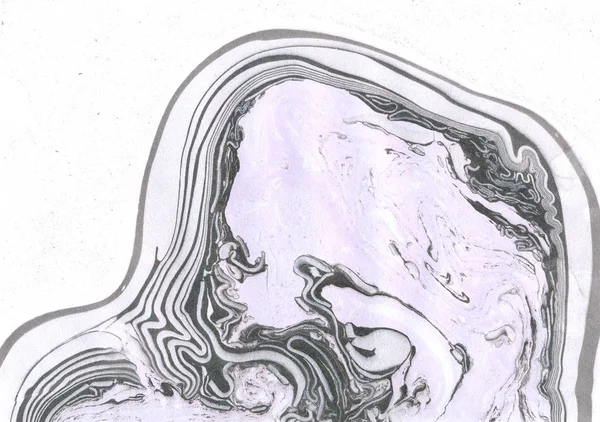 Fialové Bílé Černé Mramorové Pozadí Dekorační Akrylové Texturu Inkoustu Textuře — Stock fotografie