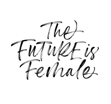 Gelecek kadın ifade olduğunu. Mürekkep çizim. Modern fırça hat. Beyaz arka plan üzerinde izole.