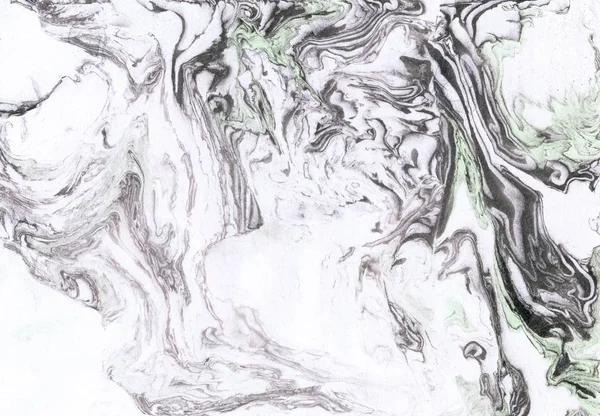 Siyah Beyaz Yeşil Mürekkep Mermer Doku — Stok fotoğraf