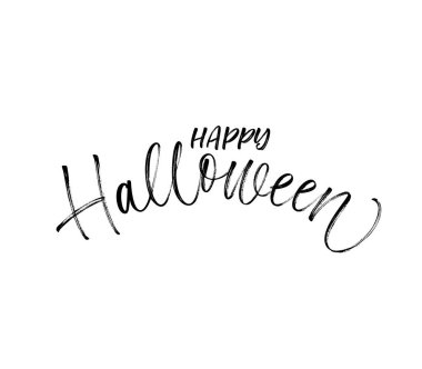 Mutlu Cadılar Bayramı ifade beyaz arka plan üzerinde