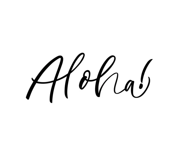 Hand getekend aloha kaart. — Stockvector