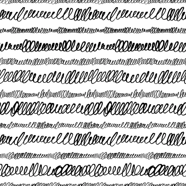 Motif Ondulé Sans Couture Scribble Fond Géométrique Illustration Encre Coups — Image vectorielle