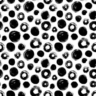 El ile Seamless modeli daireler beyaz arka plan üzerinde çizilmiş.