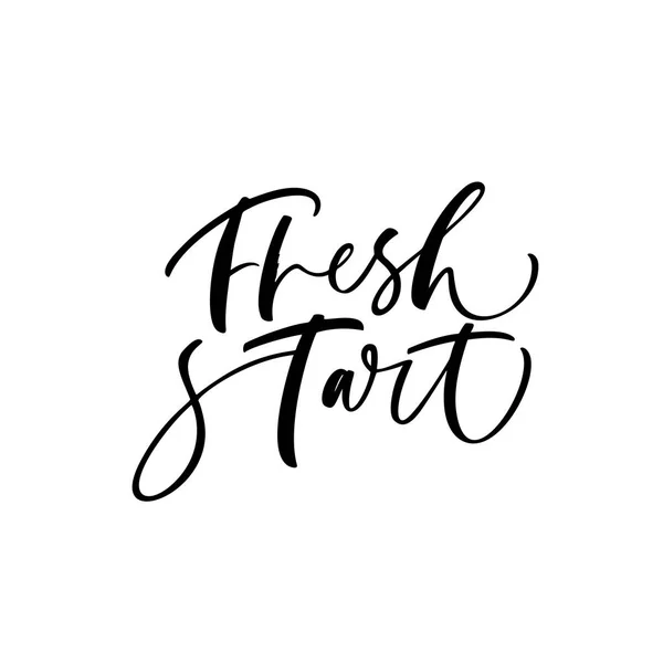 Frase Fresca Scritta Mano Con Pennello Calligrafico Sfondo Bianco — Vettoriale Stock