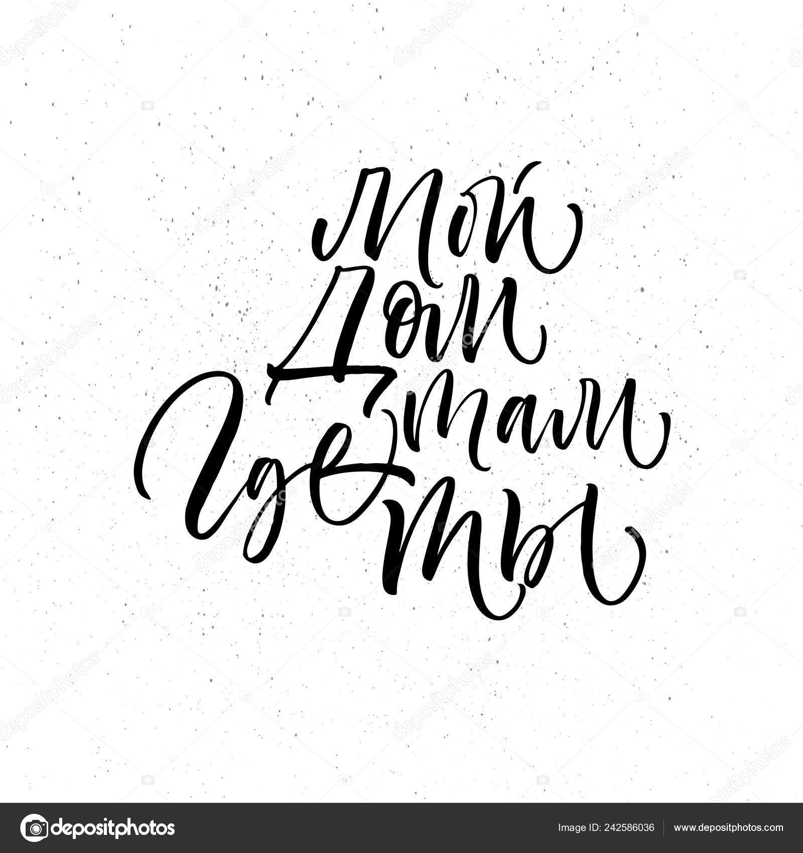 Handwritten phrase i love you in russian language Vector Image