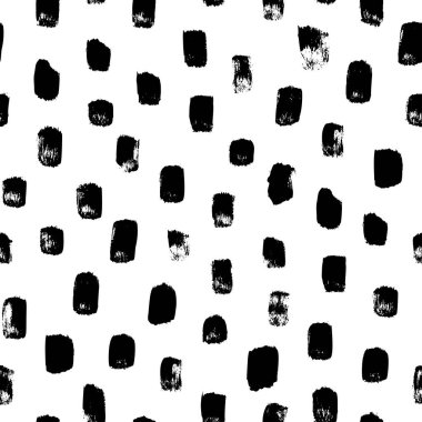 Soyut fırça darbeleri ile Seamless modeli. Kağıt ambalaj için çizilmiş süs vektör ver. Grunge illüstrasyon. 