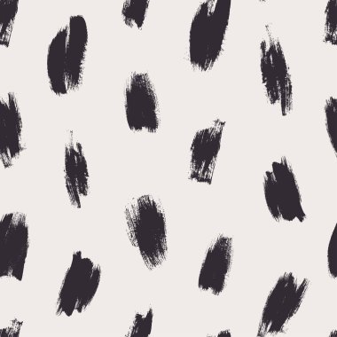 Soyut fırça darbeleri ile Seamless modeli. Kağıt ambalaj için çizilmiş süsleme el. Grunge illüstrasyon.