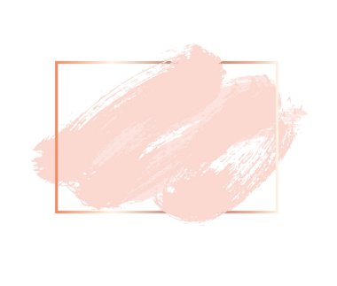Gül ve pembe pastel renkler vektör fırça darbesi. Kare çerçeve veya metin için arka plan. Arka plan. Mürekkep fırça darbesi, fırça, çizgi veya doku. 