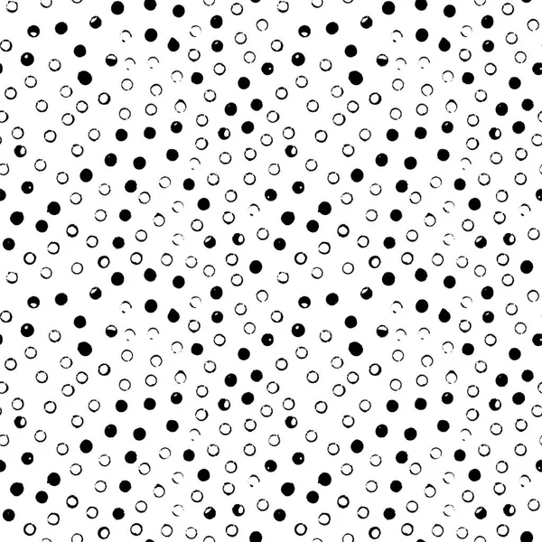 Nahtlose Punkte Und Kreise Muster Abstrakte Einfache Geometrische Textur Moderner — Stockvektor