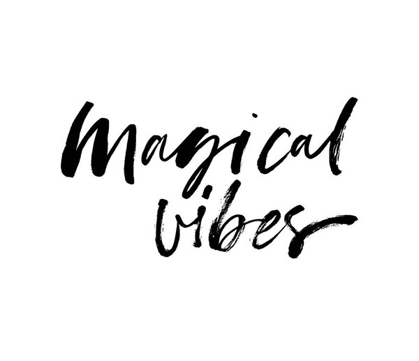 Волшебная фраза. Вдохновляющая цитата. Кисть раскрашенные буквы, векторная иллюстрация. Современная каллиграфия. Чернильная иллюстрация
.