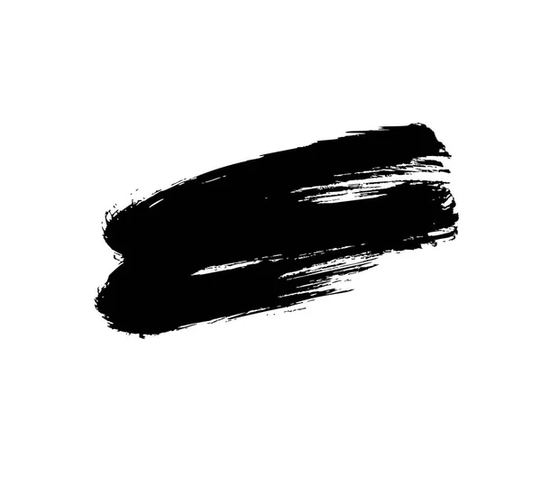 Coup Pinceau Vecteur Abstrait Dessiné Main Formes Peintes Noir Trait — Image vectorielle