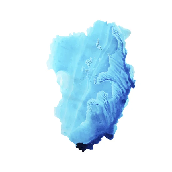 Abstraktní Hluboké Nebesky Modré Akvarel Zázemí Ručně Malované Pozadí Vektorové — Stockový vektor