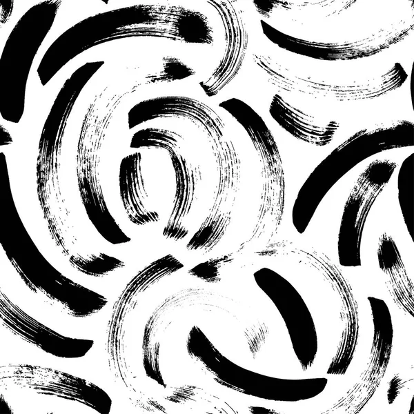 Patrón sin costura dibujado a mano abstracto con pincelada. Ilustración de tinta vectorial . — Archivo Imágenes Vectoriales