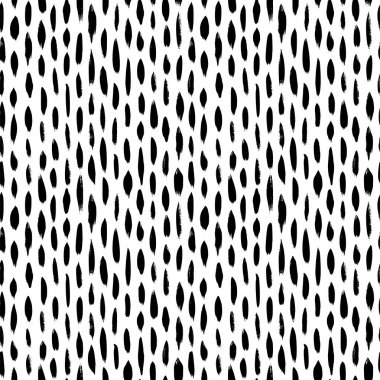 Kısa grunge fırça darbeleri ile Seamless modeli. Vektör geometrik doku.