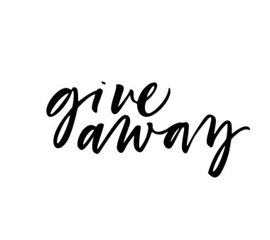 Hediye cümleyi. El yazısı yazı vektör Illustration. 