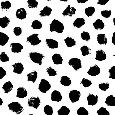 Mürekkep fırça lekeleri el çizilmiş dikişsiz desen