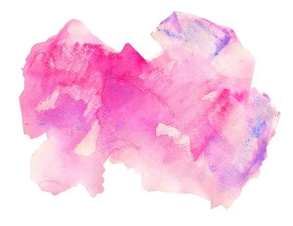 Tache de rose avec éclaboussures et gouttes aquarelle texture fond — Photo