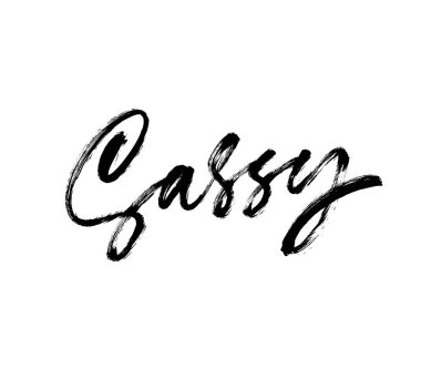 Sassy el yazısı mürekkep fırça vektör yazı