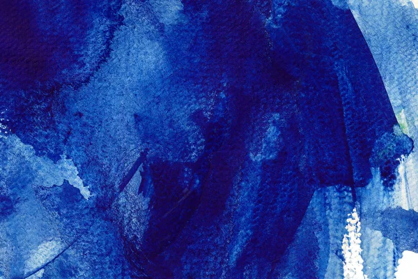 Ultramarine suluboya doku arka plan. Donanma kova kirli, kaba sıçramaları, fırça darbeleri.