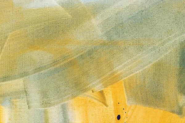 Sárga akvarell háttérkép világoskék ecsetvonások. Kézzel rajzolt ecset letöröl raszteres illusztráció. — Stock Fotó