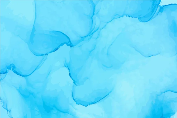 Ανοιχτό μπλε φόντο υφής υδατογραφών. Τέχνη διανυσματικών μελανιών. — Διανυσματικό Αρχείο
