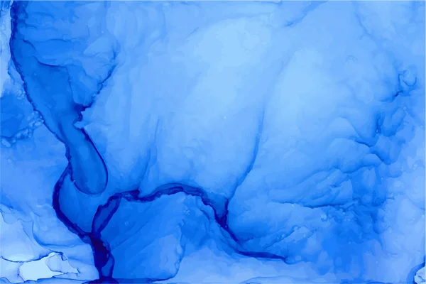 Αιθέρια μελάνι αφηρημένο μπλε διανυσματικό φόντο. Azure επικαλυπτόμενη υφή υδατογραφών. — Διανυσματικό Αρχείο