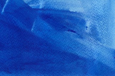 Mavi suluboya doku arka plan. El çizilmiş ultramarine ombre, fırça gradyan vuruşlar. Çivit resmi. 