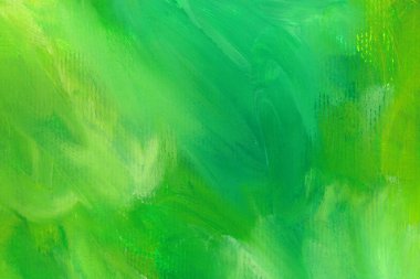 Parlak renkli suluboya arka plan. El çizilmiş yeşil fırça darbeleri boyama. 