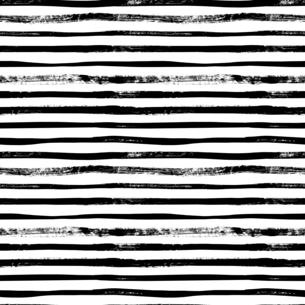 Векторный рисунок гранжевых линий. Горизонтальные мазки кисти, прямые полосы или линии . — стоковый вектор
