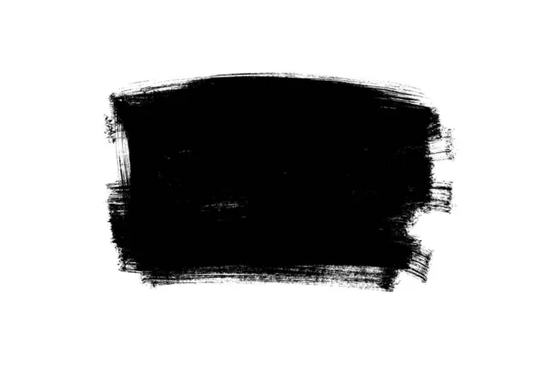 Peinture vectorielle noire, trait de pinceau, forme rectangulaire. Grunge sale élément de conception, rectangle ou fond pour le texte. — Image vectorielle